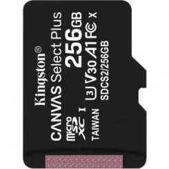 Kingston Canvas Select Plus - Flash memory card - 256 GB - A1 / Video Class V30 / UHS Class 3 / Class10 - microSDXC UHS-I